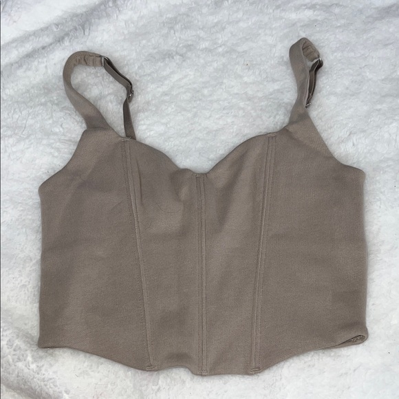 Hollister Tan and Gray Corset Tops - Picture 5 of 7
